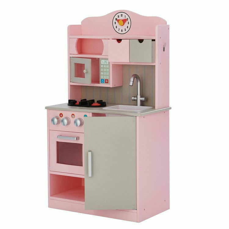 Image of Little Chef Florence Classic Play Kitchen - Pink / Grey