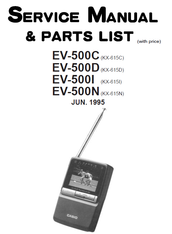 Casio EV500C-500D-500I-500N Service Manual – Electronic Service Manuals