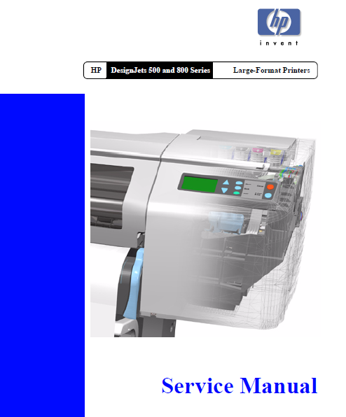Hewlett DesignJet 500-800 Large-Format Printers Service Manual Electronic Manuals