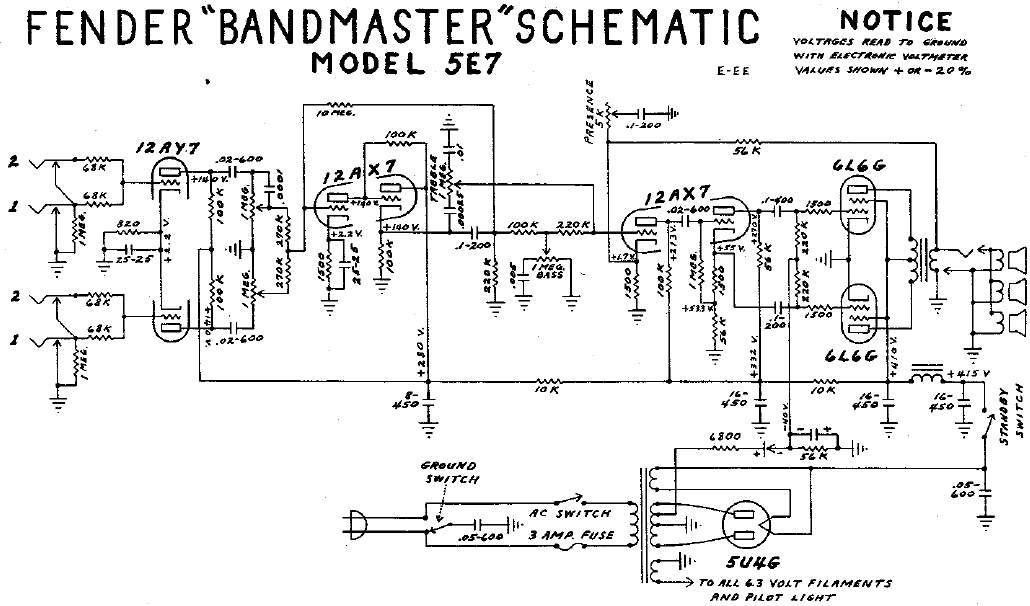 fender bandmaster schematic