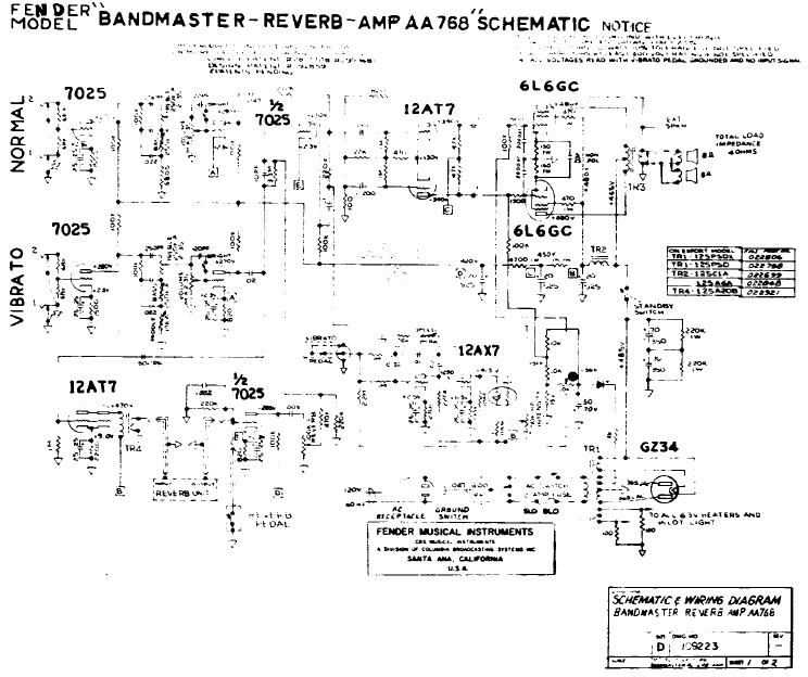 bandmaster ab763 schematic