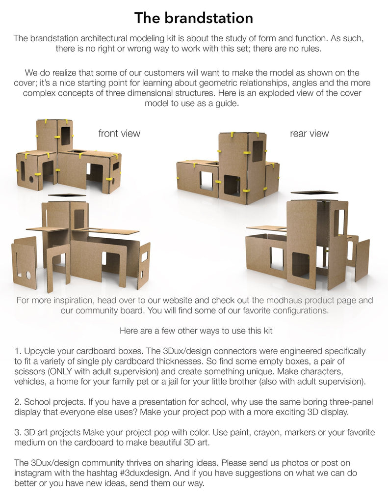 fire station instruction sheet for architectural model as shown on cover