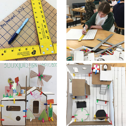 learning geometry STEM STEAM and engineering for kids with architecture and building kits