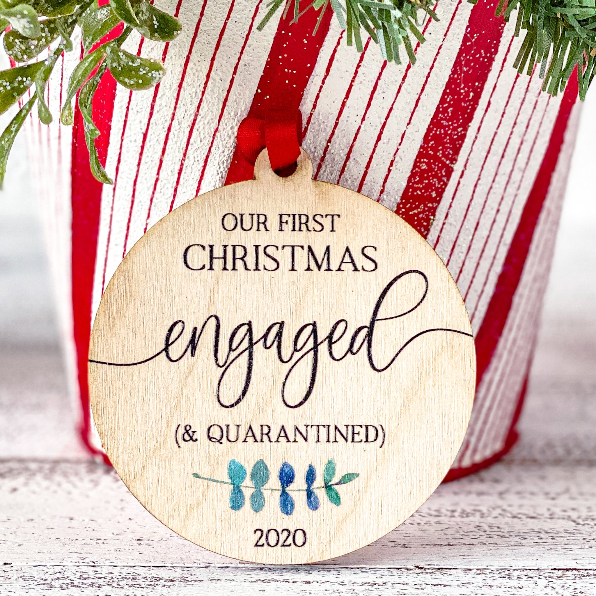 Download Our First Christmas Engaged & Quarantined Ornament
