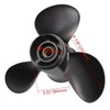 Aluminium propeller 9.9 x 12 Mercury / Mariner outboard 25 / 30 hp Tohatsu 3R0B64525-0 - ssimarine