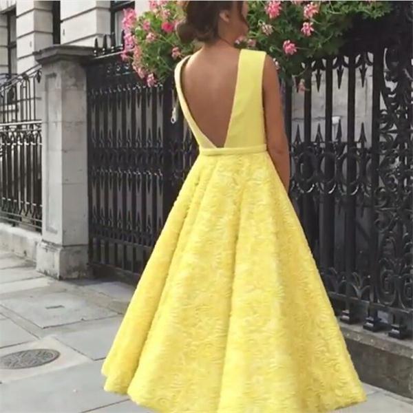 Deep yellow bridesmaid dresses