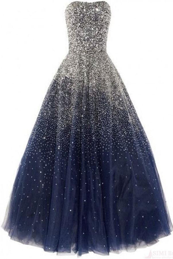 navy blue silver dress