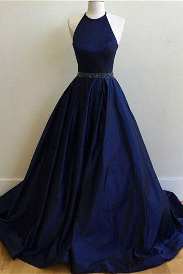 blue simple gown