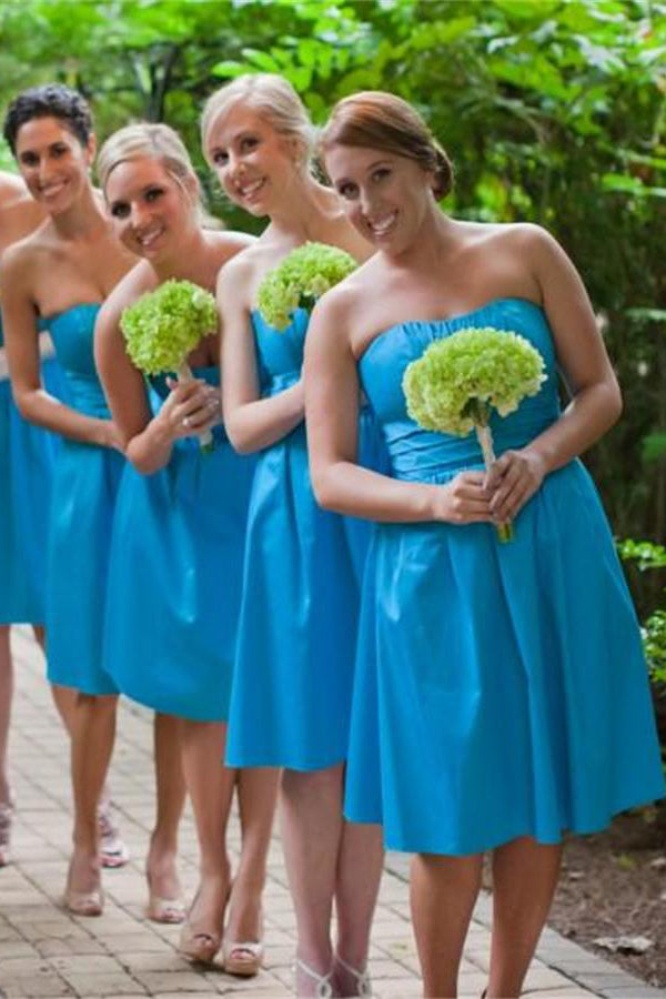 blue summer bridesmaid dresses