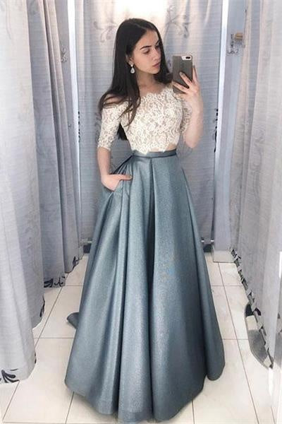 simple long gown designs with sleeves