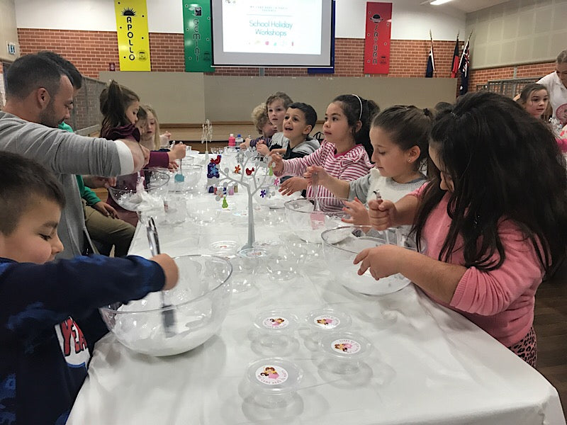 Slime making workshop: our slimers learning how to make slime independently