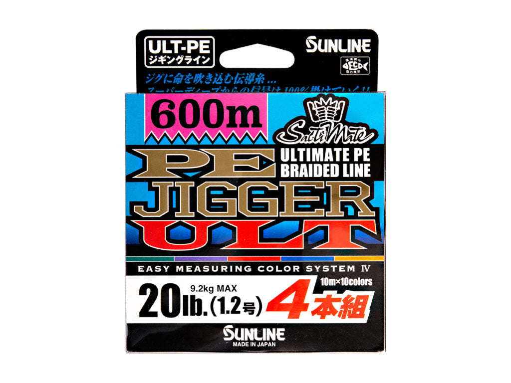 Sunline PE JIGGER ULT 4-strands Ultimate braid Line 1200m Slow Pitch S