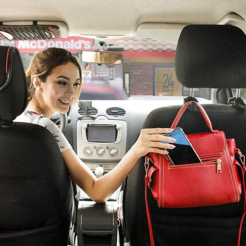 Car Purse Hook/holder, Car Seat Headrest Hooks For Purses And Bags,  Adjustable Hidden Metal Hooks For Car Handbag | Fruugo NO
