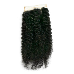 16" Afro Curly Brazilian hair lace closure