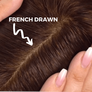 french drawn hair topper