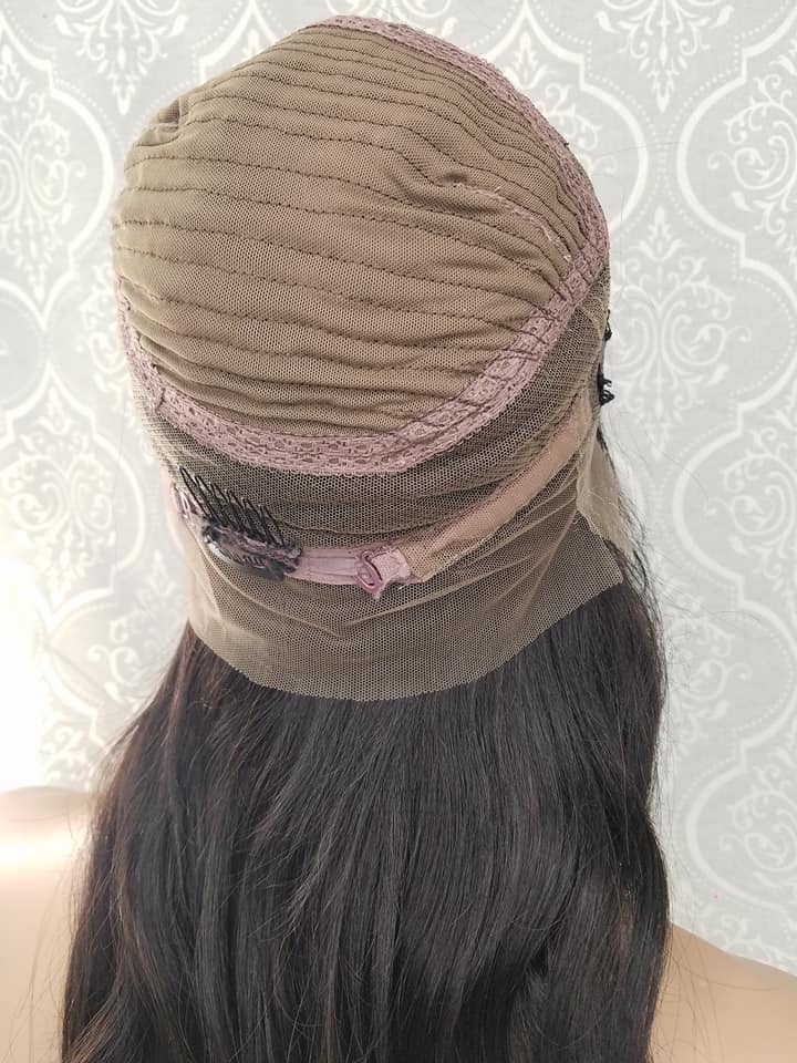 back of 360 lace front wig cap