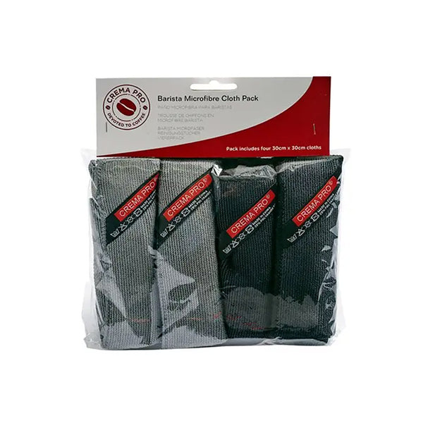 Crema Pro Barista Micro Cloth 4 Pack - Make The Perfect Coffee or Espresso - Coffee Accessories - Easy & Quick Clean Up