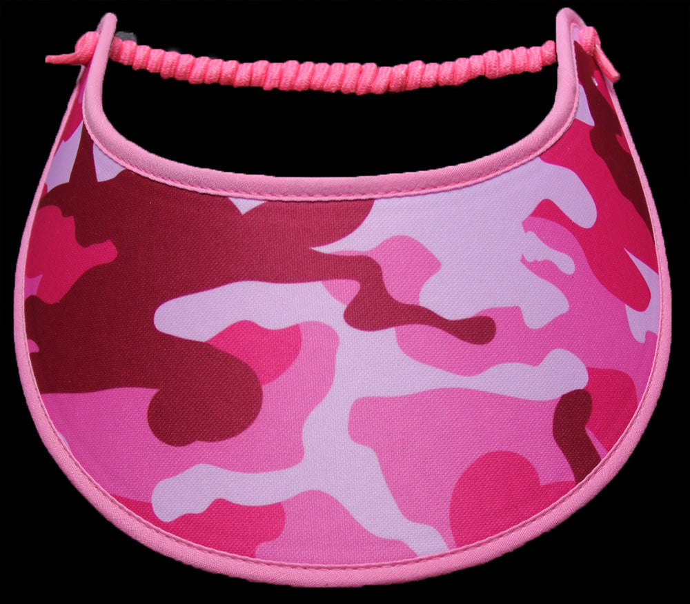 M701 Pink Camouflage Sun Visor with Pink Trimming