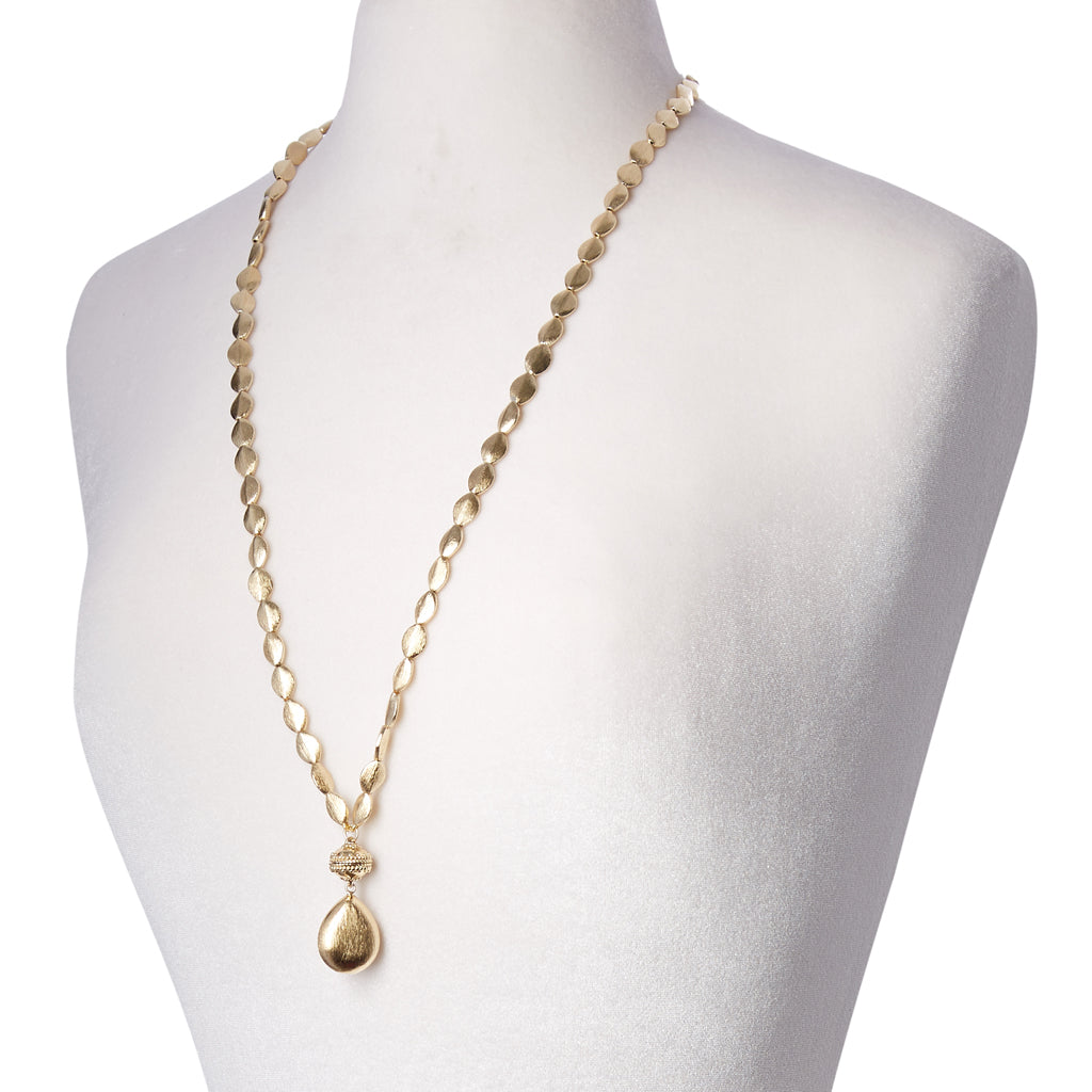 Small Gold Rush Plated Gold Double Strand Necklace