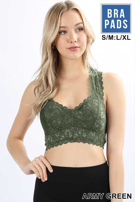 army green bralette