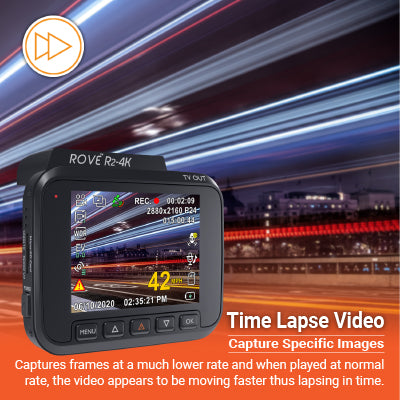 Rove R2-4K Car Dash Cam - 4K Ultra HD 2160P - WiFi et GPS intégrés - 512GB  - KreziCart