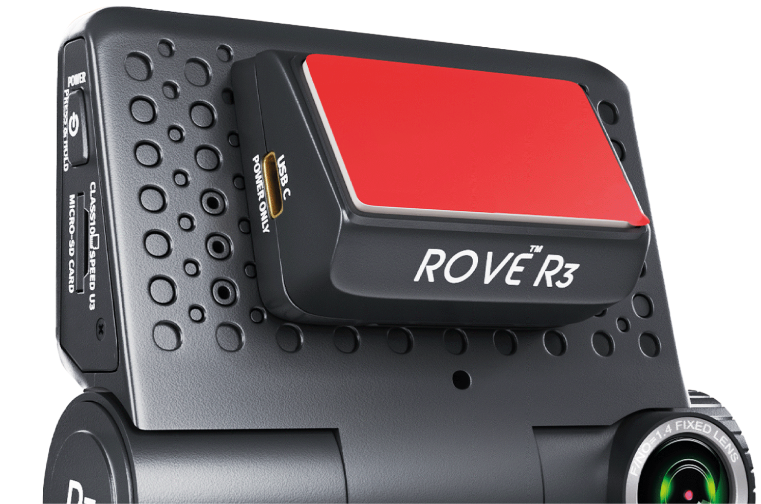 Rove R3 Dash Cam, 3” IPS Touch Screen, 3 Channel Dash Cam Front and Rear  with Cabin, Built-in GPS, 5.0 GHz WiFi, 2K 1440P+1080P+1080P, 24-HR Parking