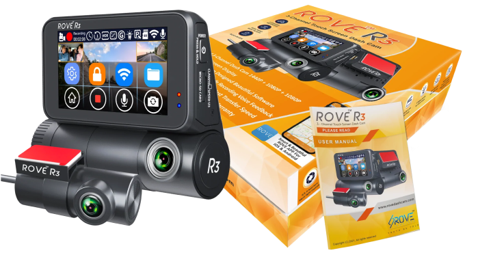 Rove R3 Touchscreen 3-Channel Dash Cam Unboxing & Detailed Review 
