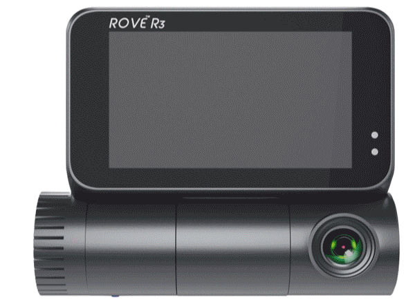 Rove R3 Dash Cam, 3” IPS Touch Screen, 3 Channel Dash Cam Front and Rear  with Cabin, Built-in GPS, 5.0 GHz WiFi, 2K 1440P+1080P+1080P, 24-HR Parking