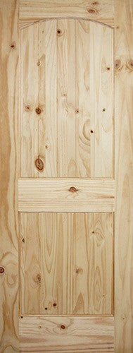 6 8 Tall 2 Panel Arch V Groove Knotty Pine Interior Wood Door Slab
