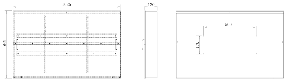 43" outdoor TV cabinet drawing