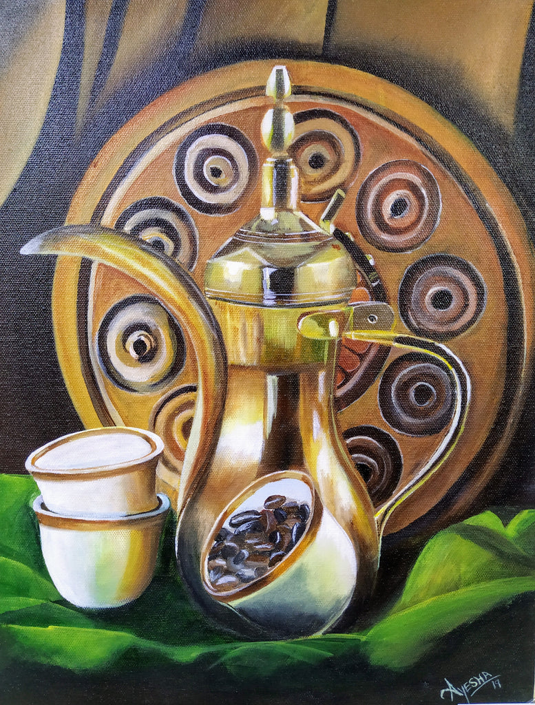 ORIGINAL HANDMADE DALLAH (Arabic Coffee Pot) PAINTING – DailyDesignist