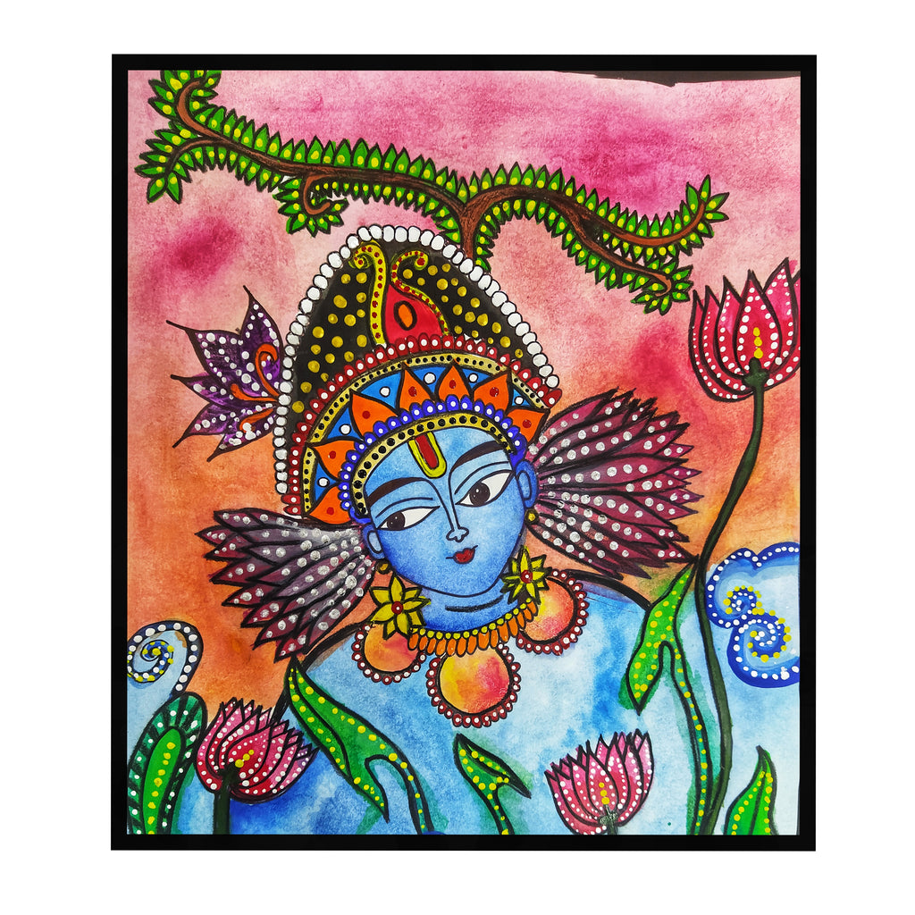 ORIGINAL HANDMADE LORD KRISHNA PAINTING – DailyDesignist