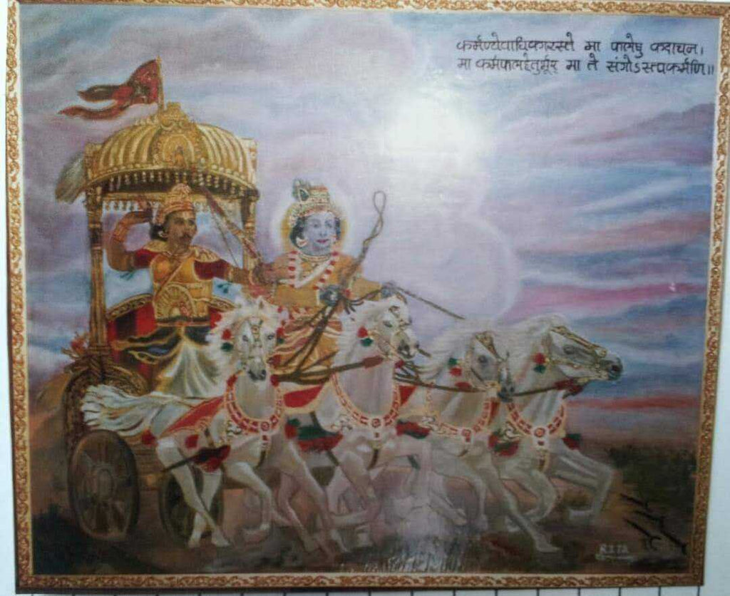 ORIGINAL HANDMADE KRISHNA ARJUN RATH PAINTING – DailyDesignist