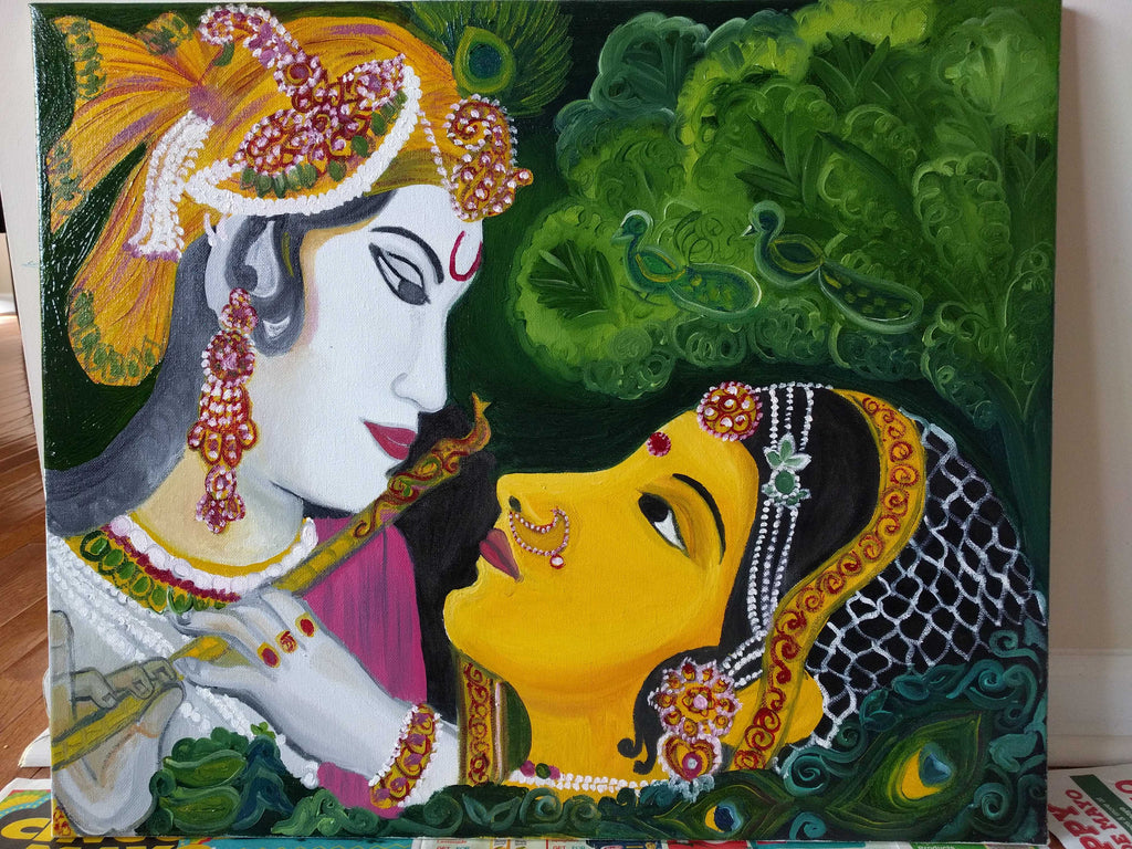 ORIGINAL HANDMADE RADHA KRISHNA PAINTING – DailyDesignist