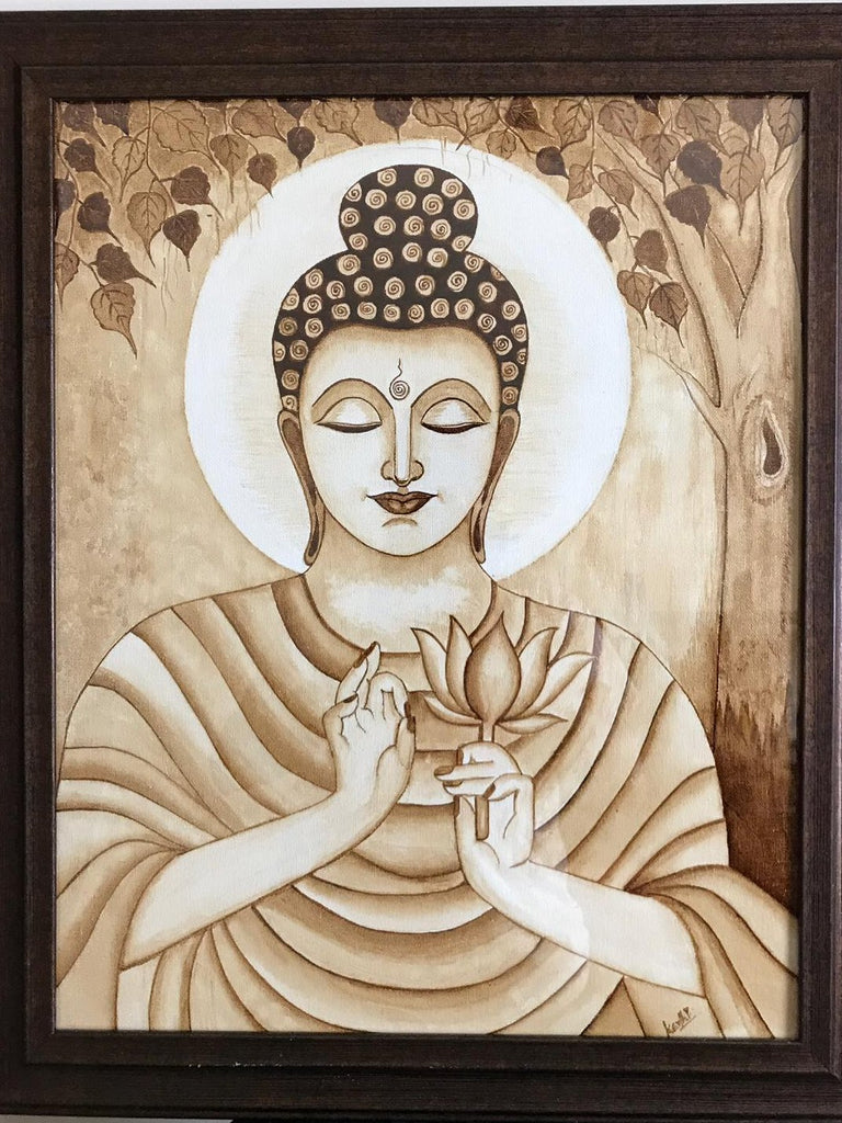 ORIGINAL HANDMADE BUDDHA COFFEE PAINTING – DailyDesignist