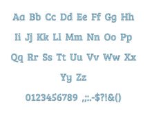 Bree Serif embroidery font formats bx (which converts to 17 machine formats), + pes, Sizes 0.25 (1/4), 0.50 (1/2), 1, 1.5 and 2"