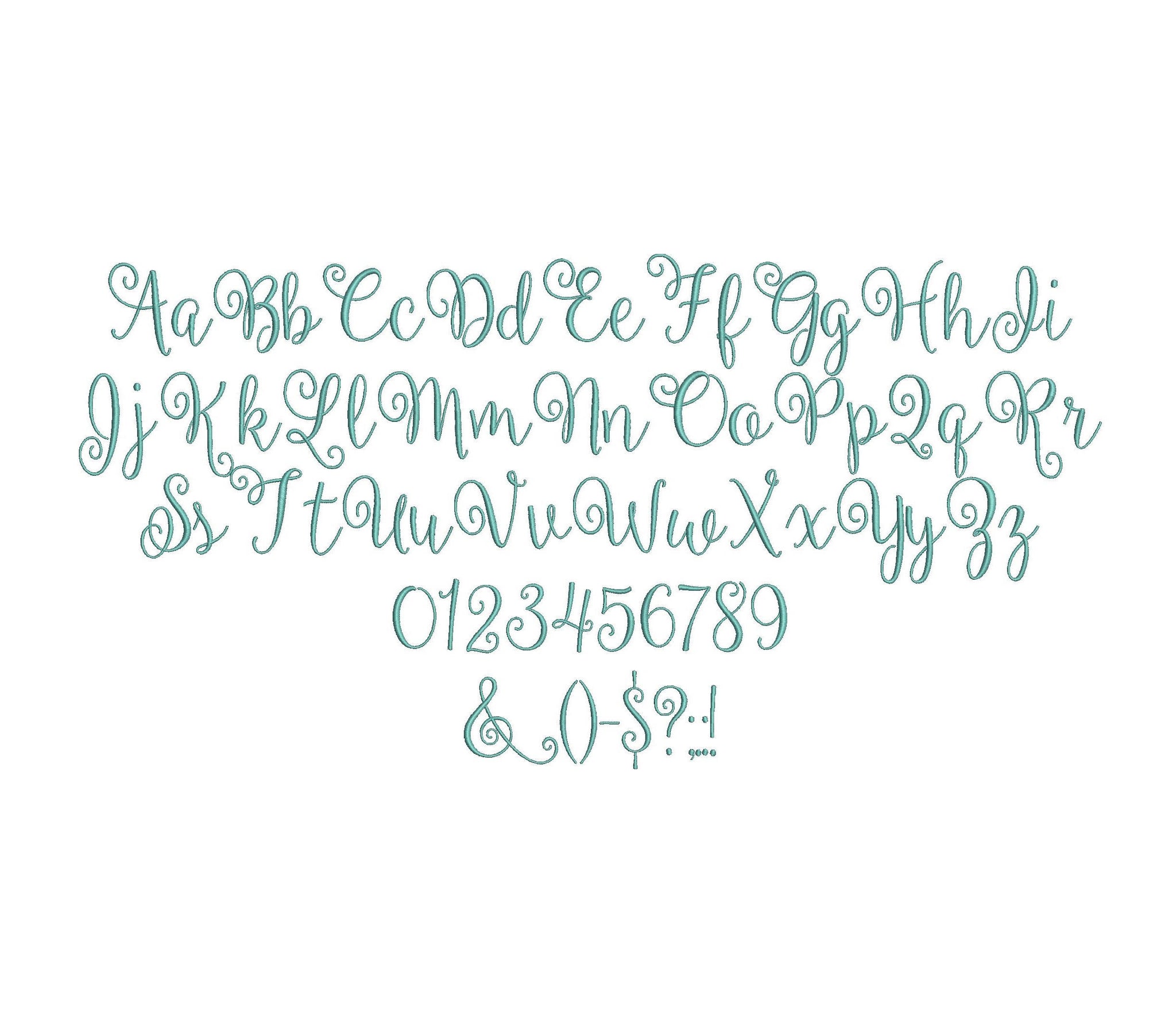 Download Ballerina Script Embroidery Font Pes Format 15 Sizes Instant Download Digitizingwithlove SVG Cut Files