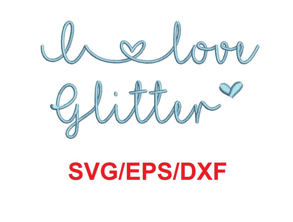 Download I Love Glitter alphabet svg/eps/dxf cutting files (MHA) - digitizingwithlove