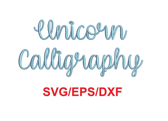Unicorn Calligraphy alphabet svg/eps/dxf cutting files ...