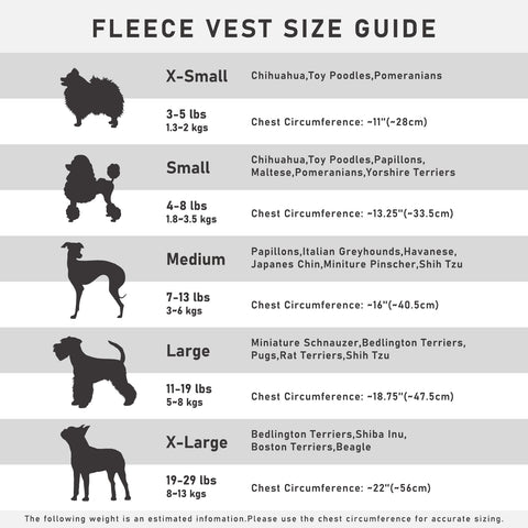 PAWZ Road Reversible Waterproof Windproof Dog Jacket Size chart-03