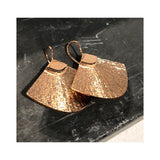 ABANICOS Big Pendant Earring in Rose Gold by V DESIGN LAB