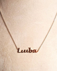 Ad-hoc Name Chain Necklace in 18Kt Solid Gold by V DESIGN LAB