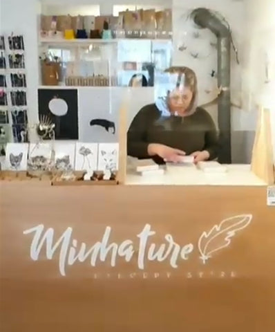 Thuy-Minh at work in her Minhature Concept Shop in Solothurn -  VDESIGN LAB Jewellery