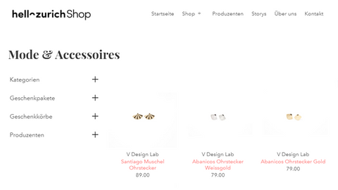 V DESIGN LAB Jewellery on Hello Zurich Online Shop