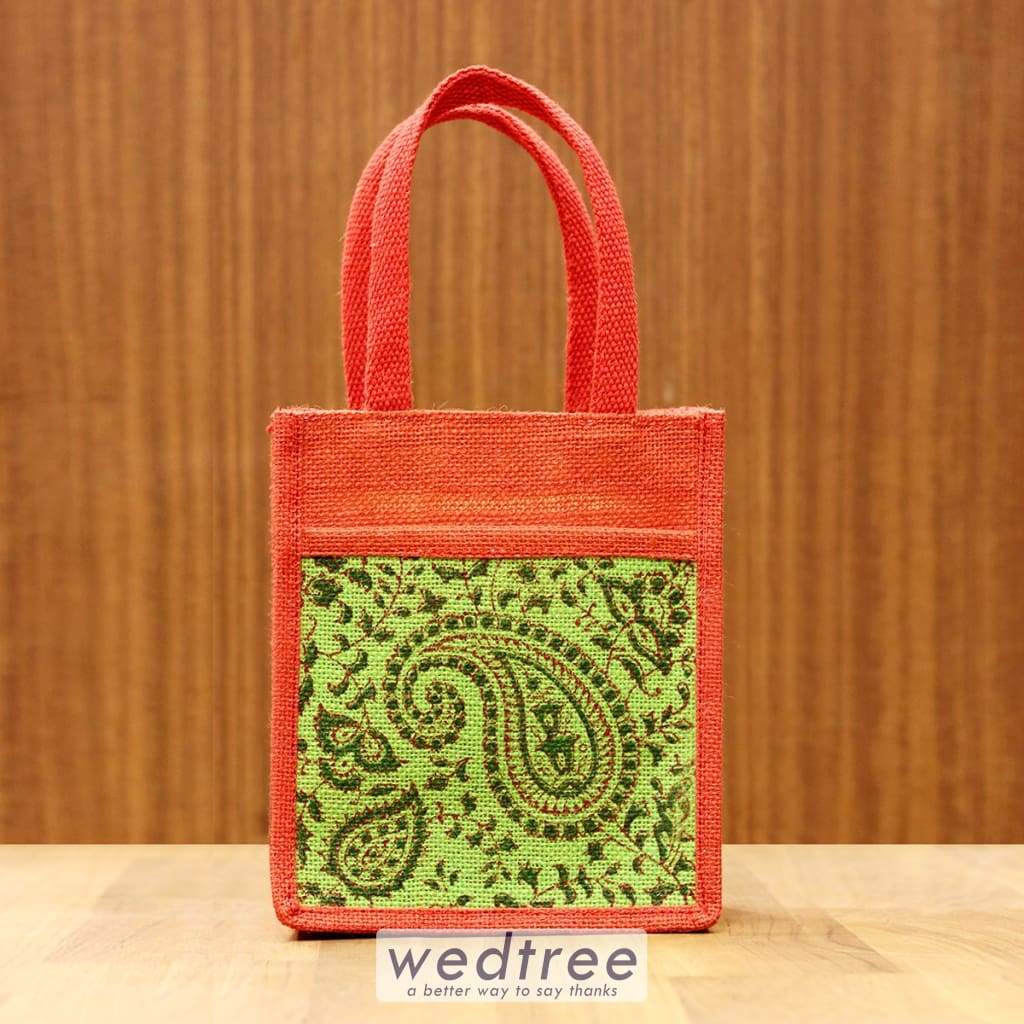 Jute with Raw Silk Return Gift Purse - WBG0910 - WBG0910 at Rs 50.15 | Gifts  for all occasions by Wedtree