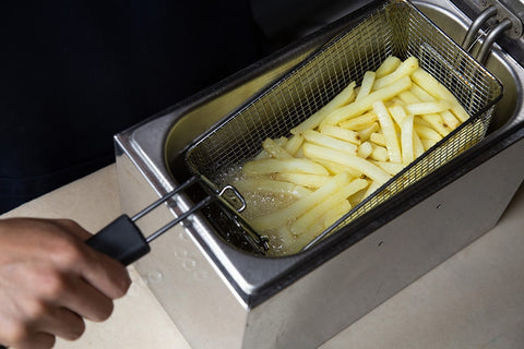 chips frying in oil