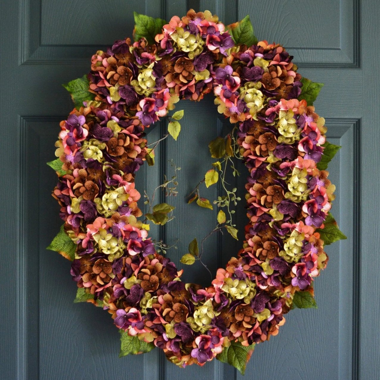 Green Hydrangea Wreath – HHGDECOR