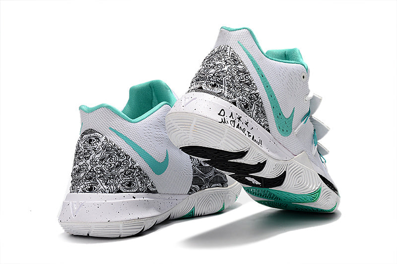 kyrie 5 mint green and white