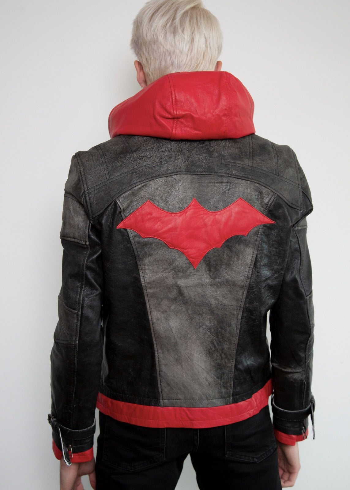 Buy Mens Arkham Knight Red Hood Leather Jacket | LucaJackets – Luca Designs
