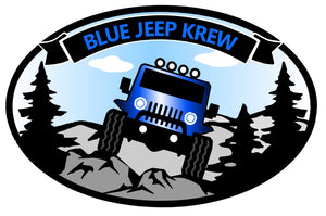Blue Jeep Krew Red White Blue Decal